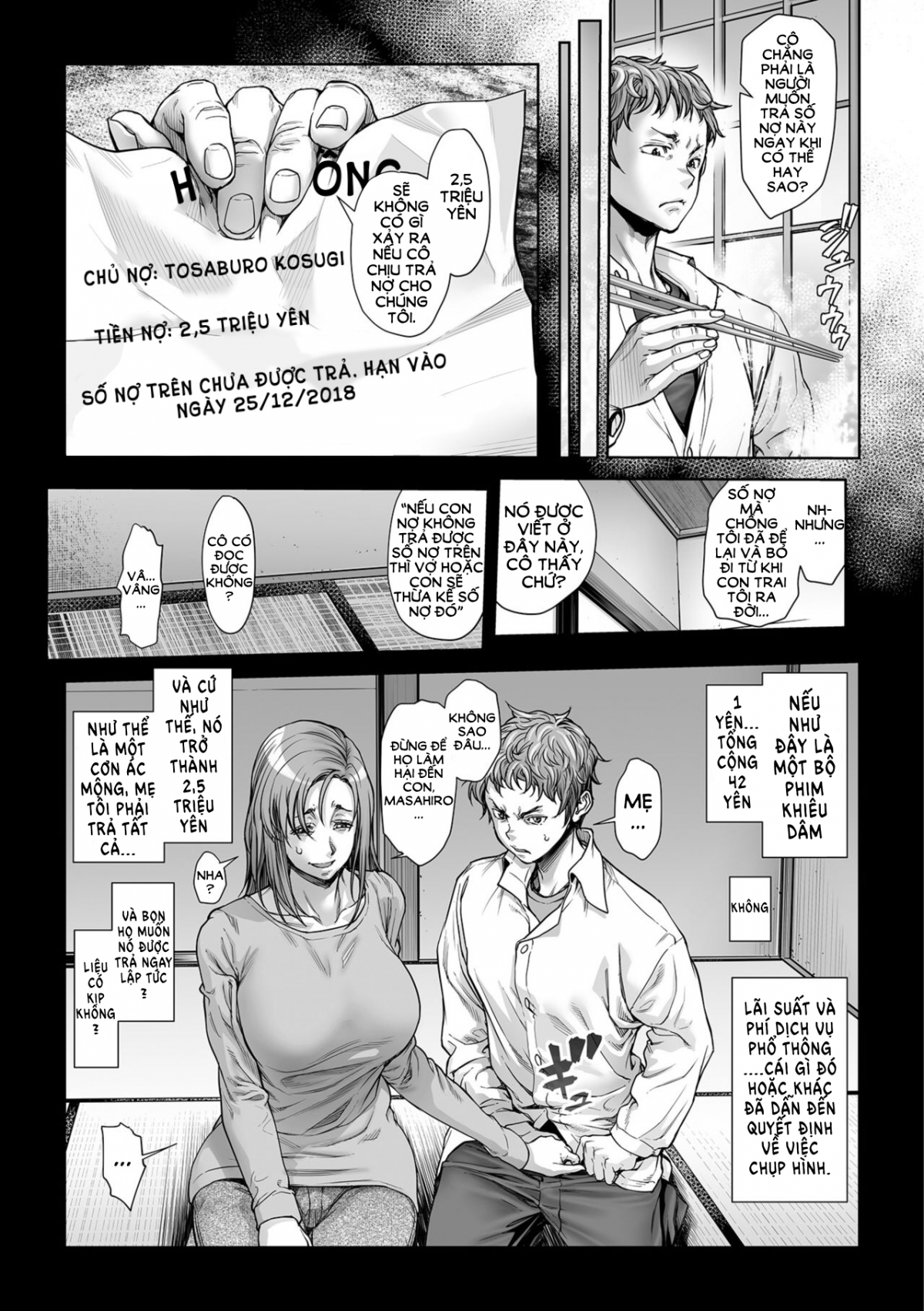 Đọc truyện hentai Zoku Okaa-san wa Shakkin Dorei desu yo Chap 1
