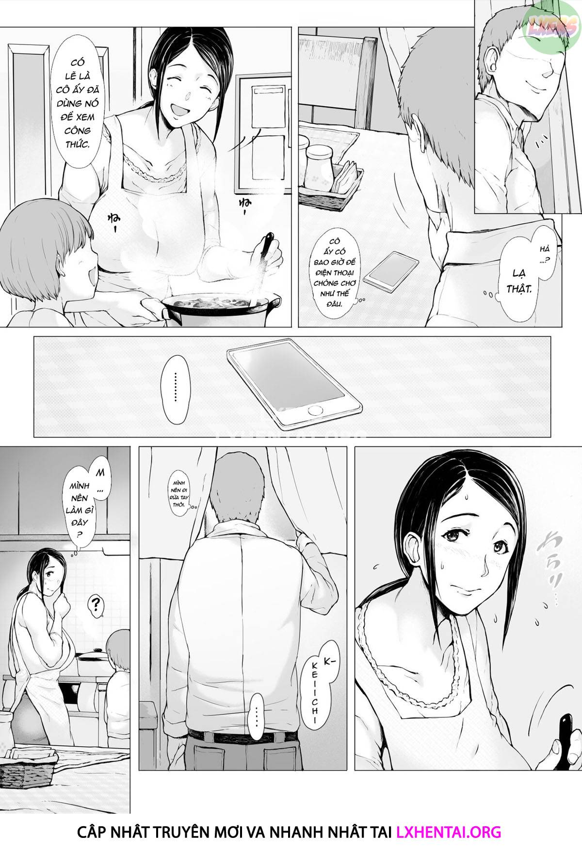 Đọc truyện hentai Hahagui Ottori Okaasan ga Toshishita Yarichin ni Nerawareru Toki Chap 2A