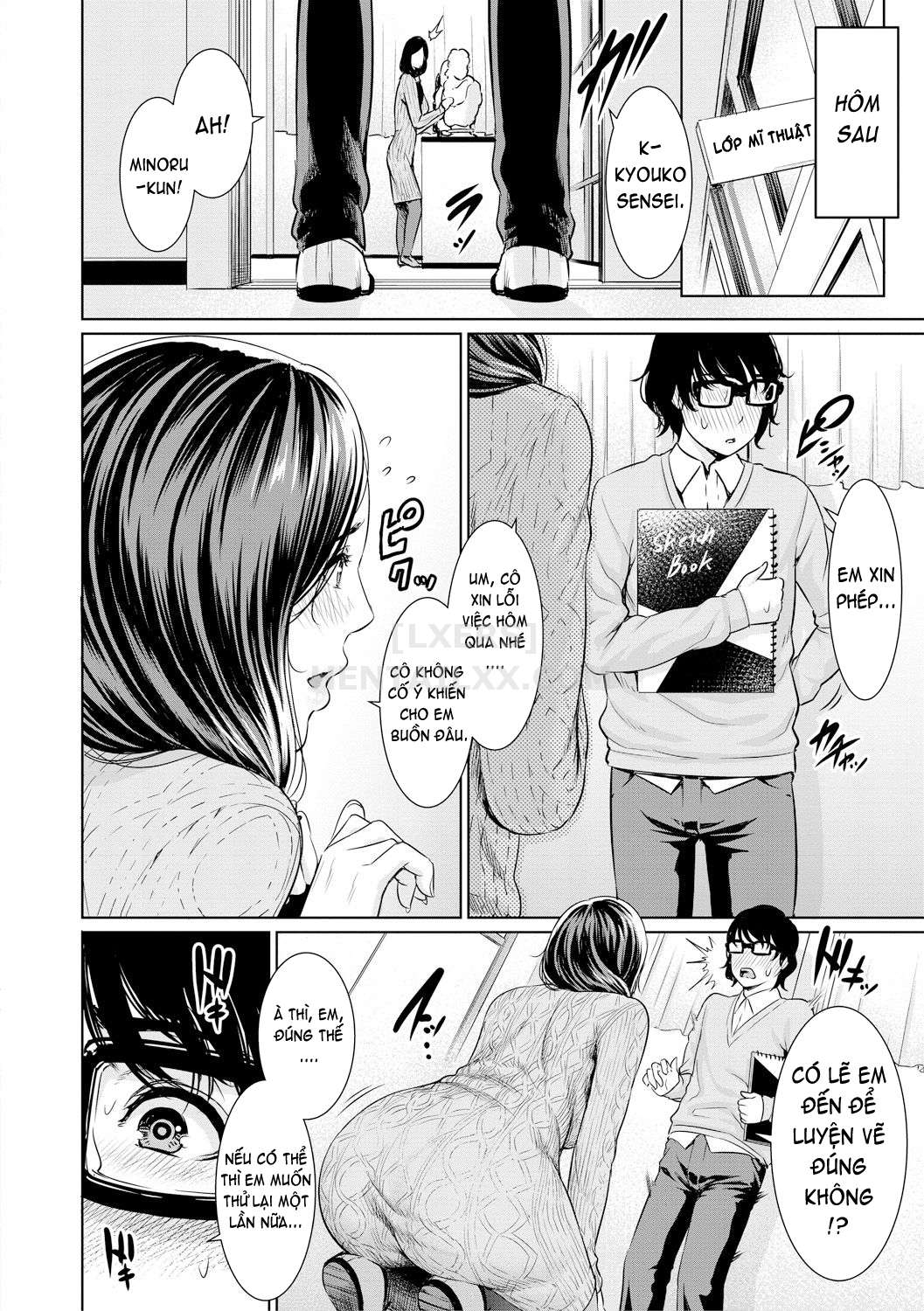 Đọc truyện hentai Sensei wa Seiyoku o Osaerarenai Chap 1 Let me Sketch you!