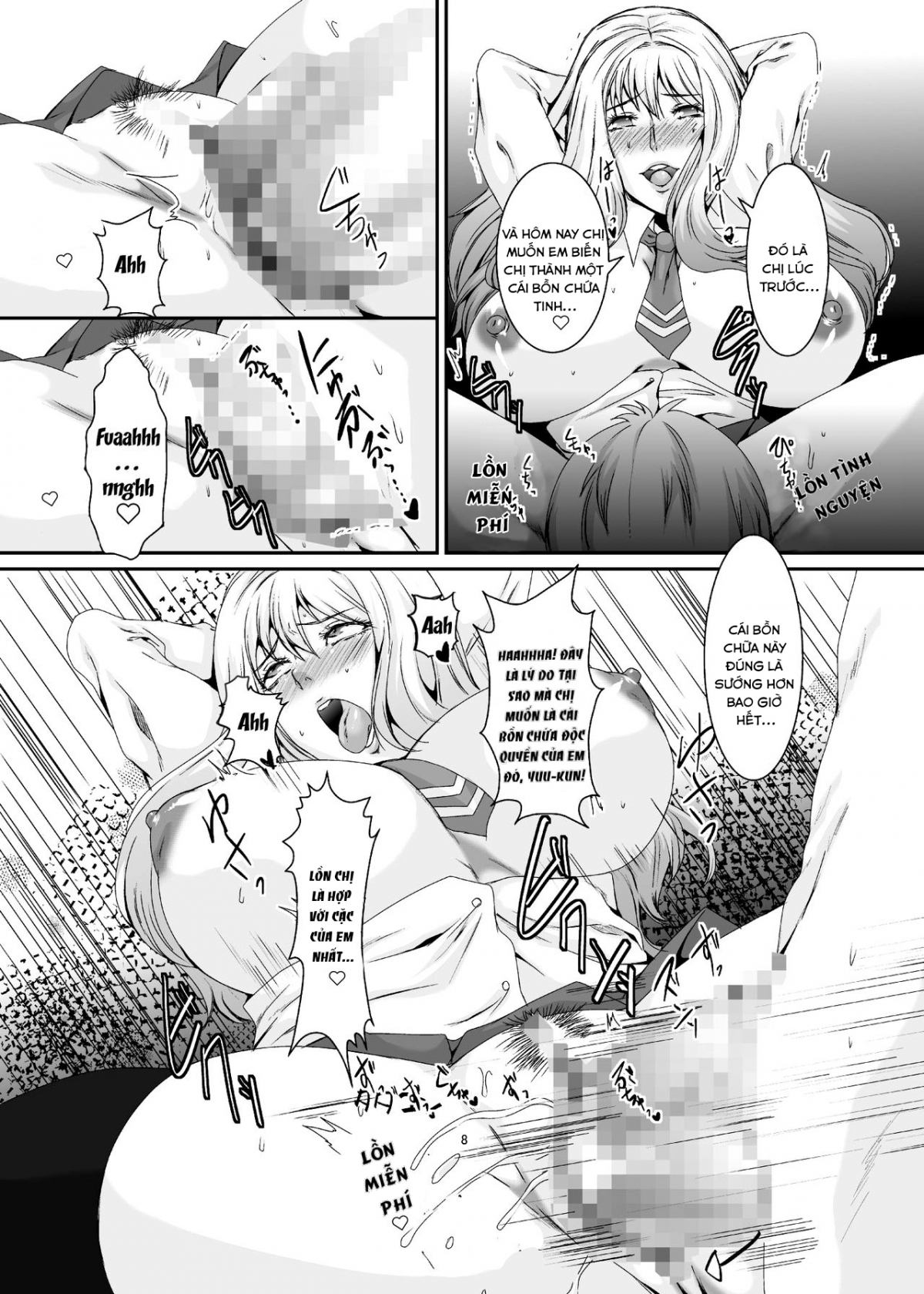 Đọc truyện hentai Oku-sama wa Moto Yariman Chap 4