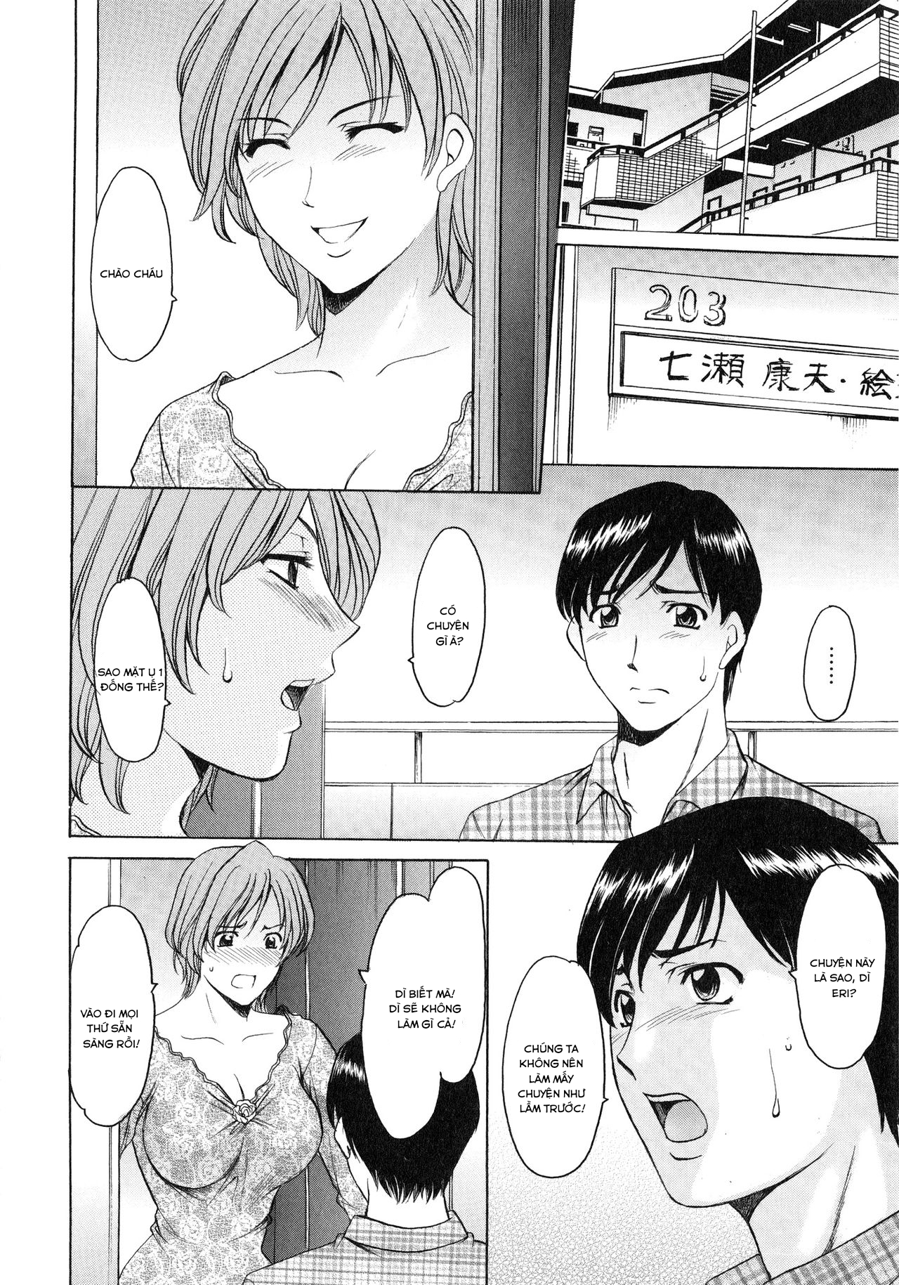Đọc truyện hentai Yuuwaku no Toshiue Apartment - Chap 3