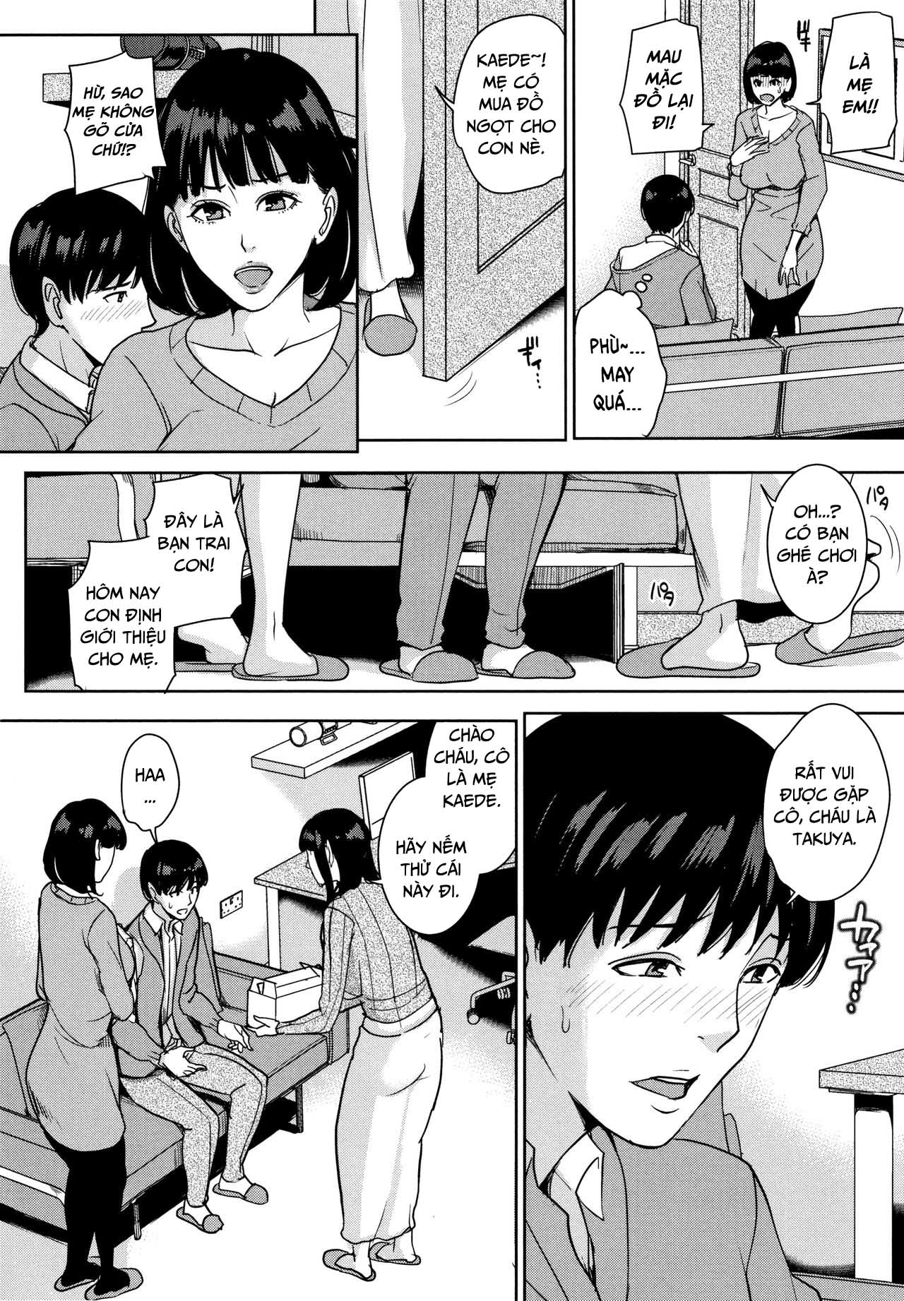 Đọc truyện hentai Kanojo no Mama to Deaikei de Chap 4