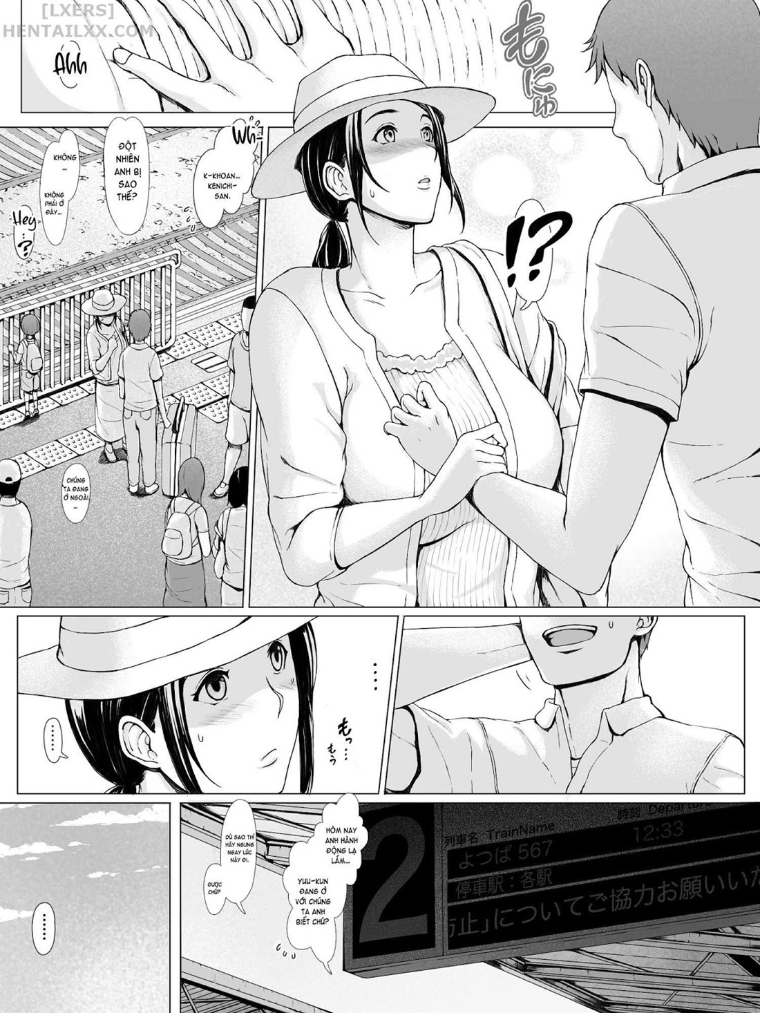 Đọc truyện hentai Hahagui Ottori Okaasan ga Toshishita Yarichin ni Nerawareru Toki Chap 1B