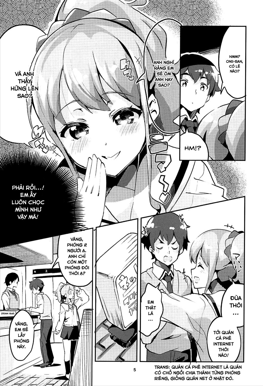 Đọc truyện hentai Cùng Megumi ở quán cafe internet (Eromanga Sensei) - Oneshot