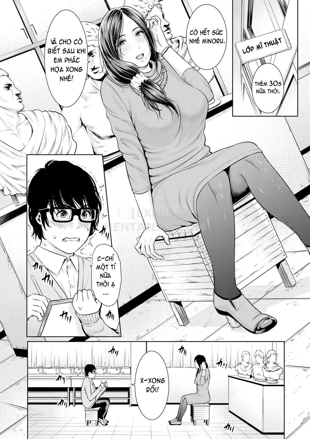 Đọc truyện hentai Sensei wa Seiyoku o Osaerarenai Chap 1 Let me Sketch you!