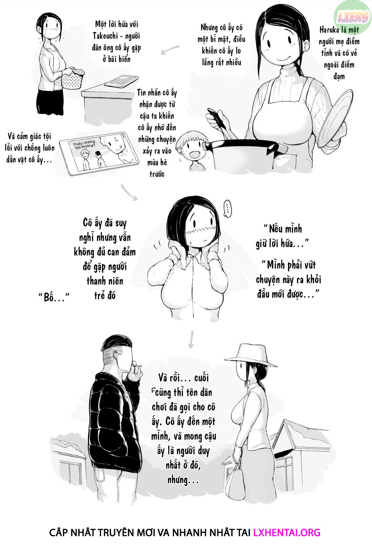 Đọc truyện hentai Hahagui Ottori Okaasan ga Toshishita Yarichin ni Nerawareru Toki Chap 3A