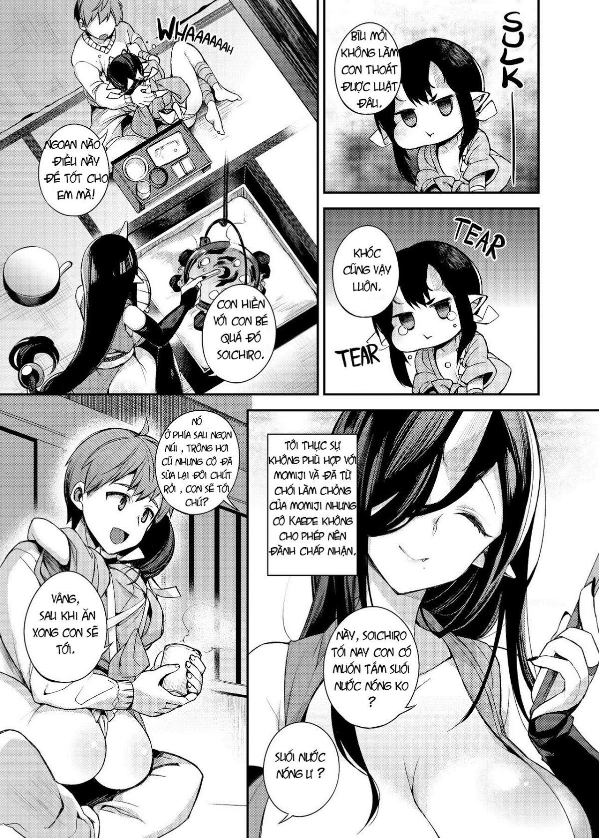 Đọc truyện hentai Hitonarazaru Oyomesama (Trọn bộ) Chap 3: Mating with Oni Mother