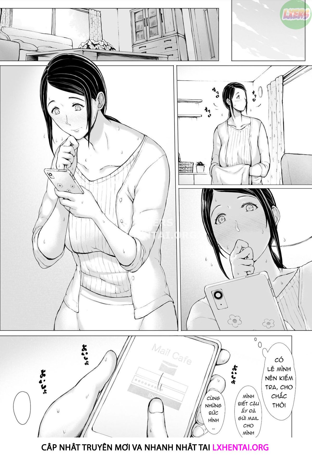 Đọc truyện hentai Hahagui Ottori Okaasan ga Toshishita Yarichin ni Nerawareru Toki Chap 3C | END