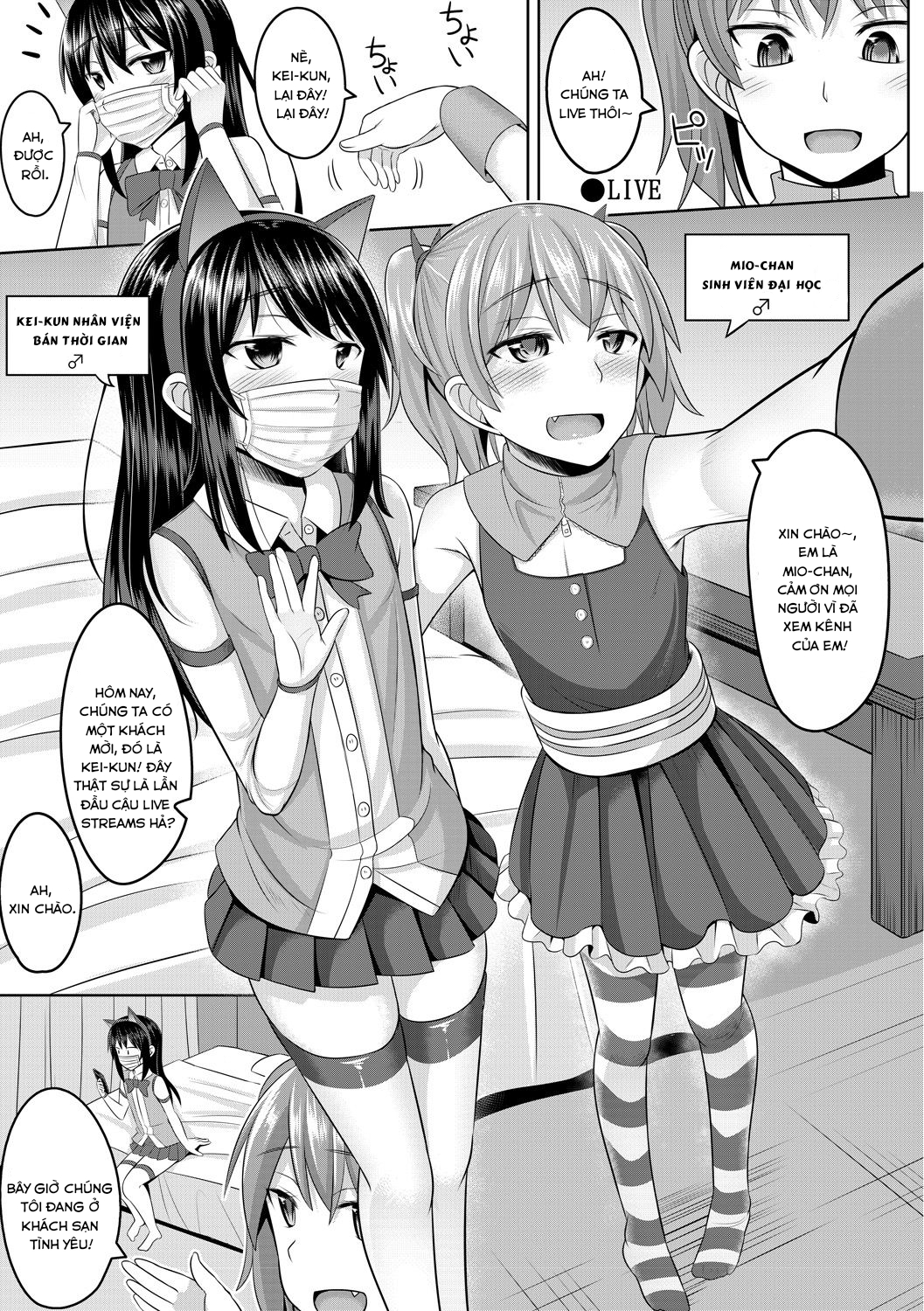Đọc truyện hentai Cosplay Otokonoko-tachi ~ Ushiro no Ana ni Iretai Kankei Chap 1