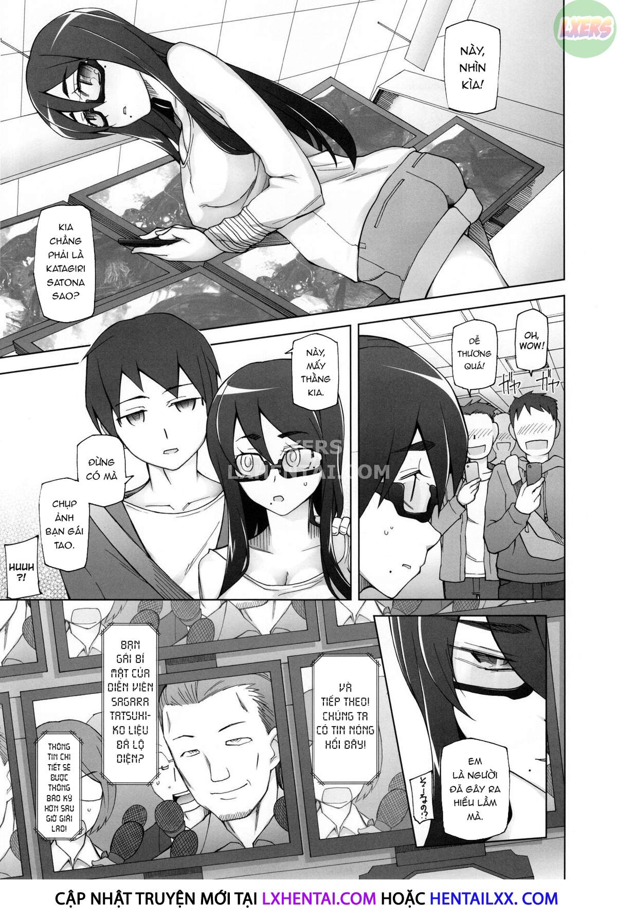 Đọc truyện hentai Kanojo Wa Chou Yuumei Geinoujin... Soshite Boku Ni Naisho De AV Joyuu Satomi-Satona Gojitsudan Chap 3
