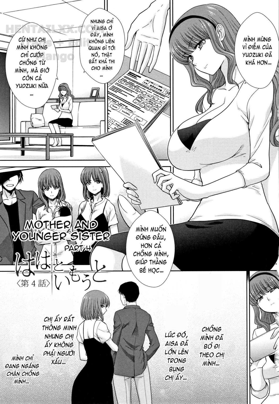 Đọc truyện hentai Mother and Younger Sister Chap 4
