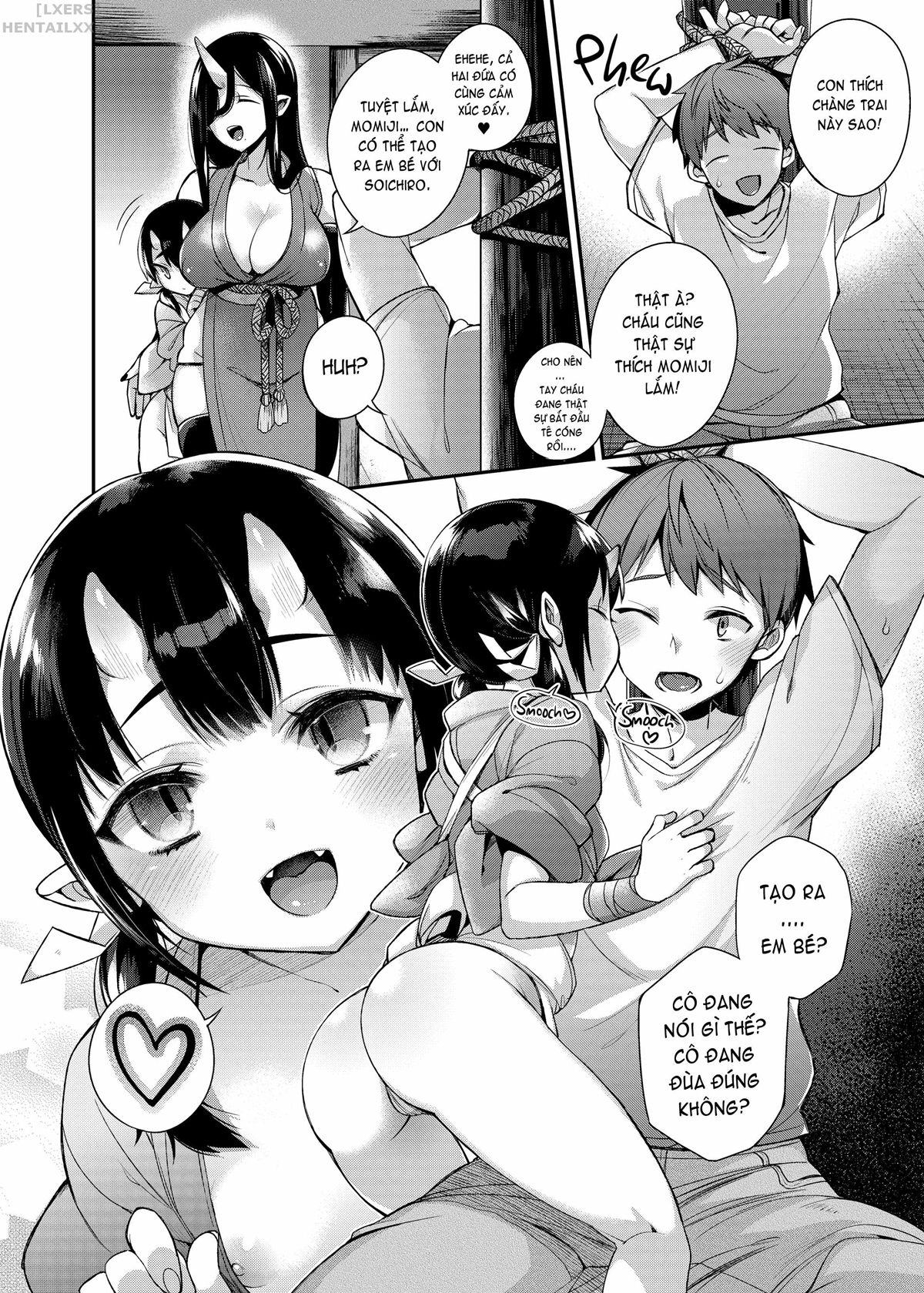 Đọc truyện hentai Hitonarazaru Oyomesama (Trọn bộ) Chap 2: Mating with Oni Daughter