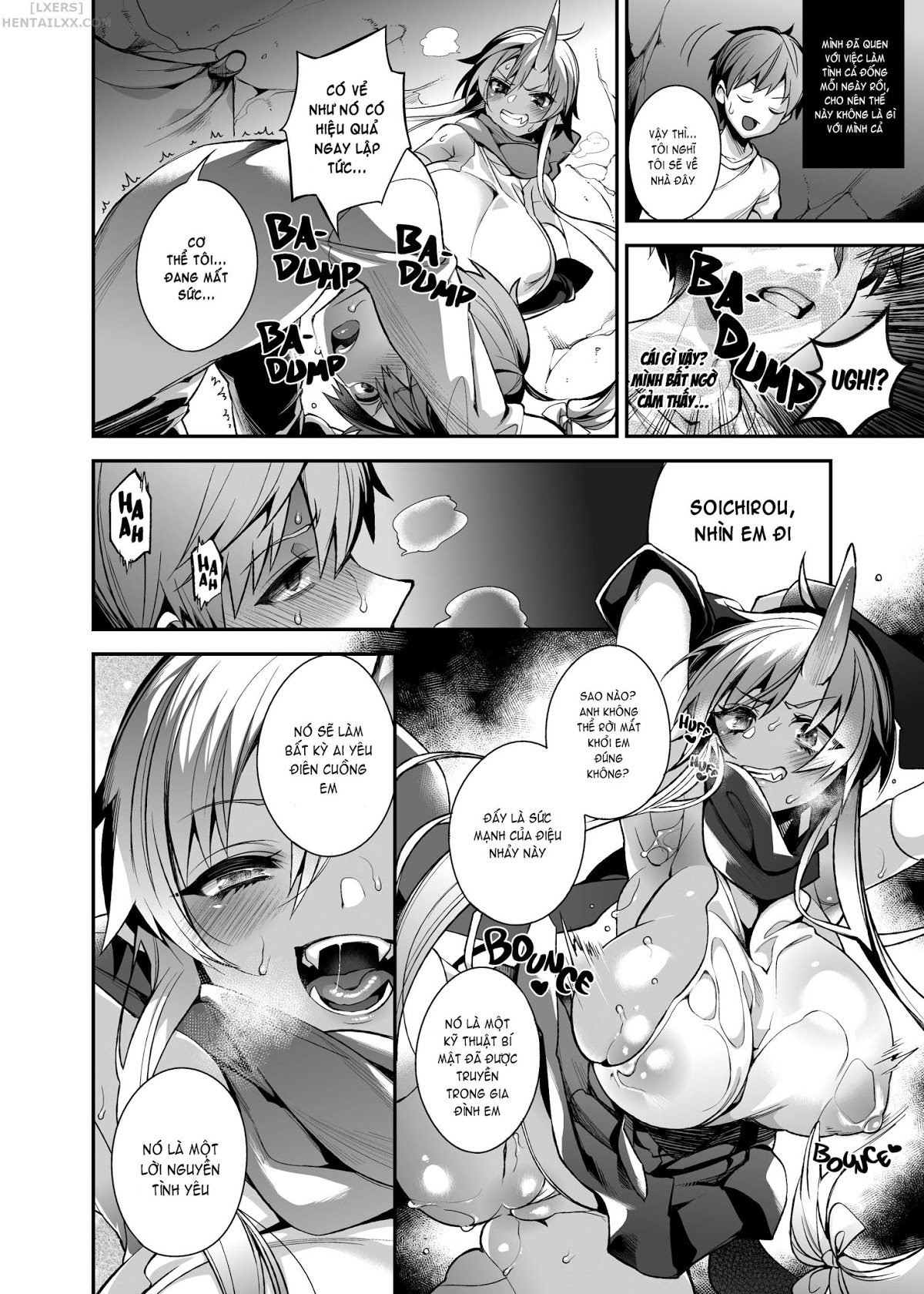 Đọc truyện hentai Hitonarazaru Oyomesama (Trọn bộ) Chap 5: Mating with Oni Sisters #1