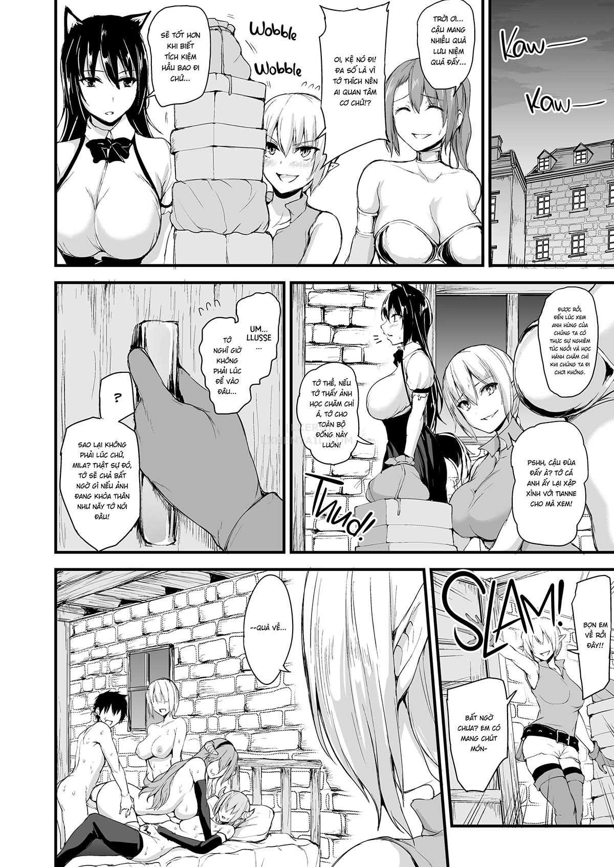 Đọc truyện hentai Tales of a Harem in Another World - Chap 5 - Ambushed! The Wild Succubus Sisters Appear!