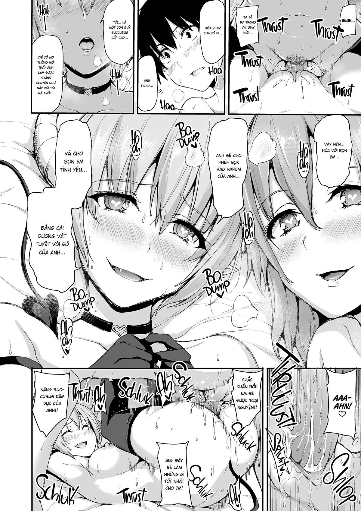 Đọc truyện hentai Tales of a Harem in Another World - Chap 5 - Ambushed! The Wild Succubus Sisters Appear!