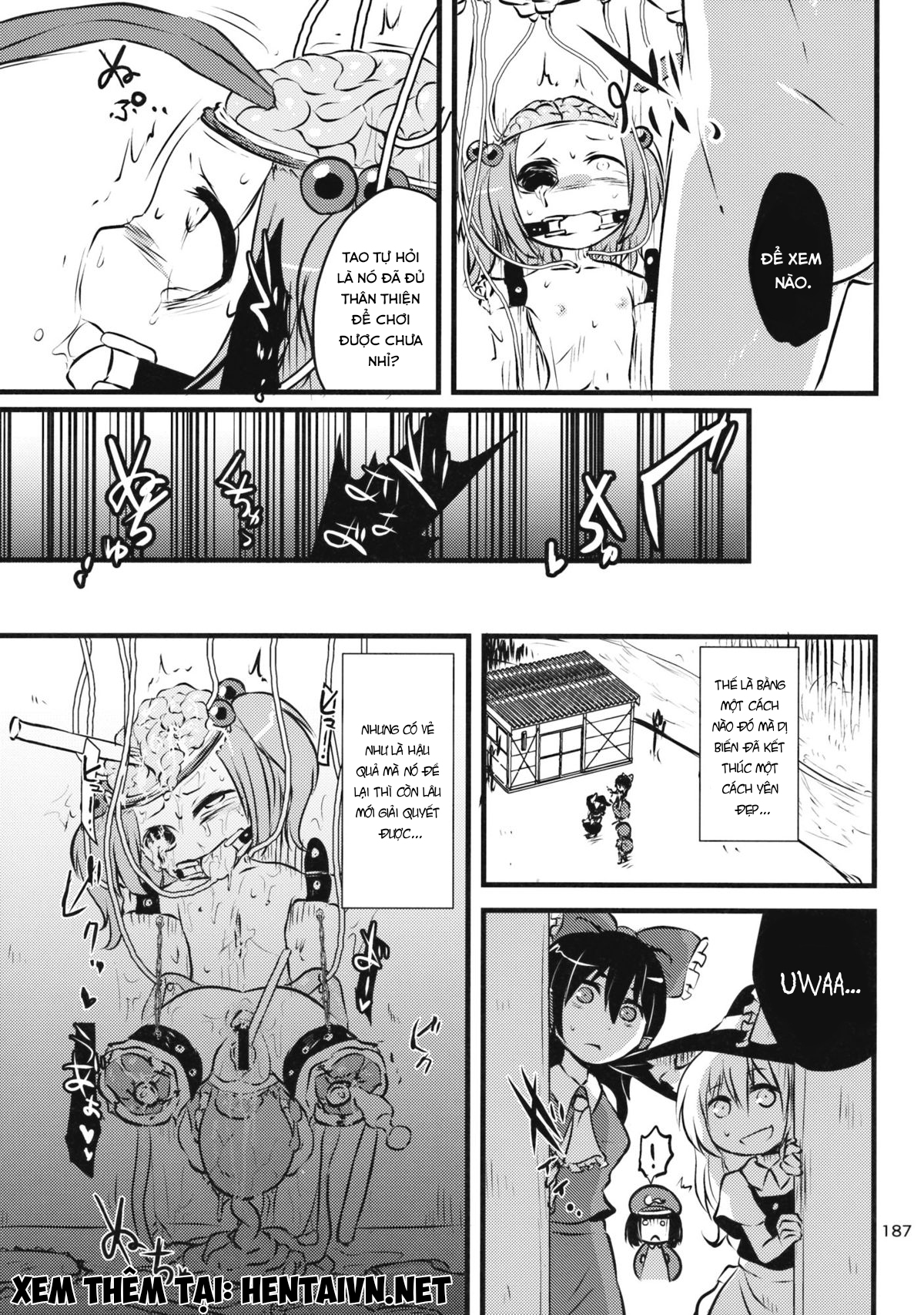 Đọc truyện hentai Tuyển tập guro ngắn( Touhou Project) - Nitori bị hội anh em đam mê dụng cụ ghé thăm