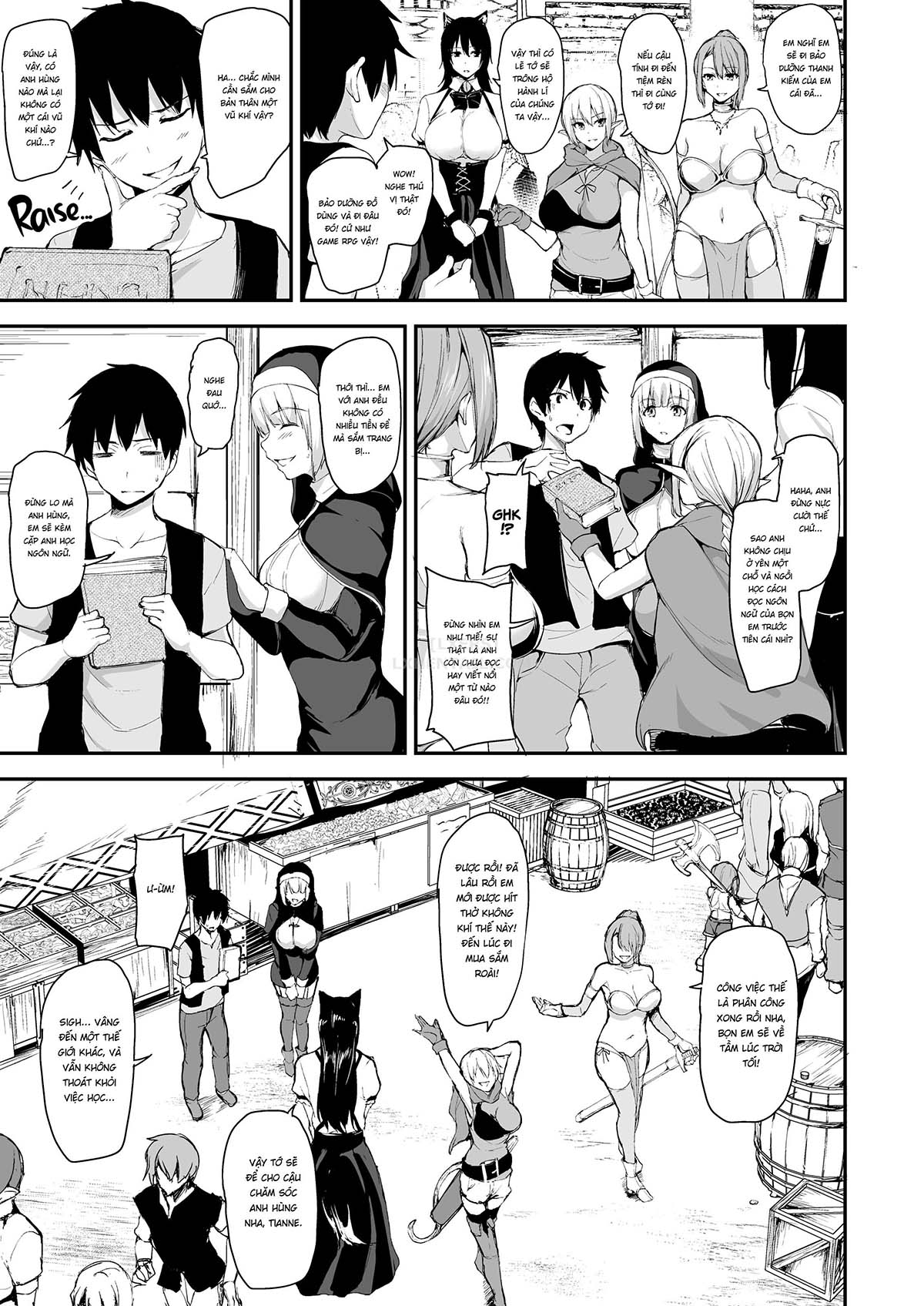 Đọc truyện hentai Tales of a Harem in Another World - Chap 5 - Ambushed! The Wild Succubus Sisters Appear!
