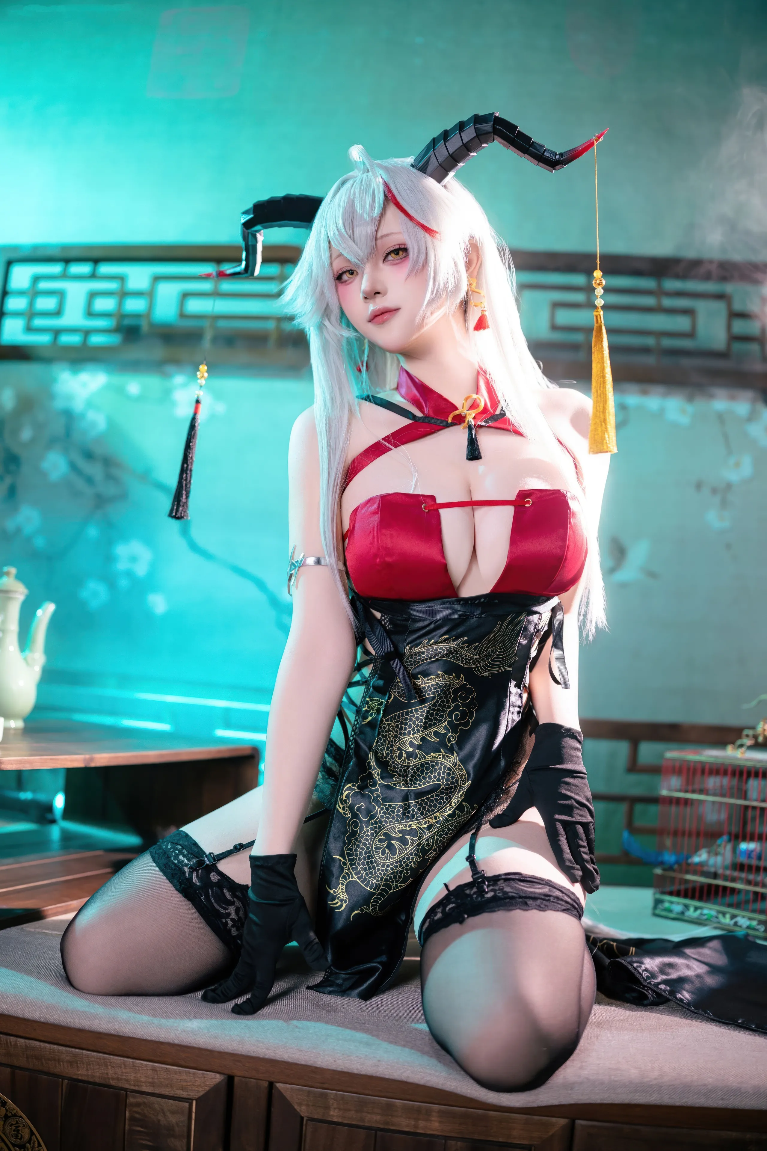 Đọc truyện hentai Tuyển tập Albums siêu phẩm Cosplay - Chap 1125 - Yukako - Azur Lane Aegir Cheongsam