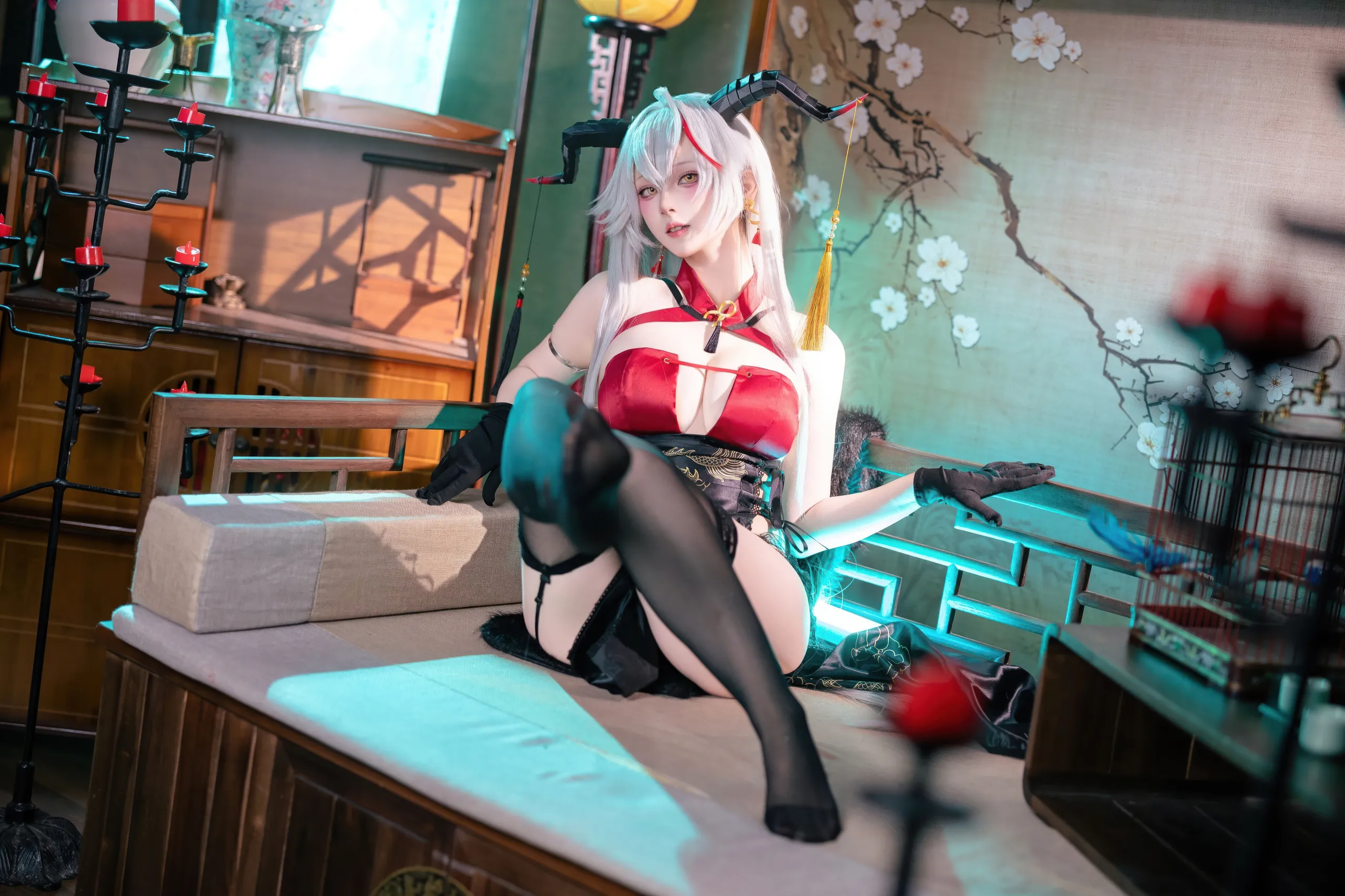 Đọc truyện hentai Tuyển tập Albums siêu phẩm Cosplay - Chap 1125 - Yukako - Azur Lane Aegir Cheongsam