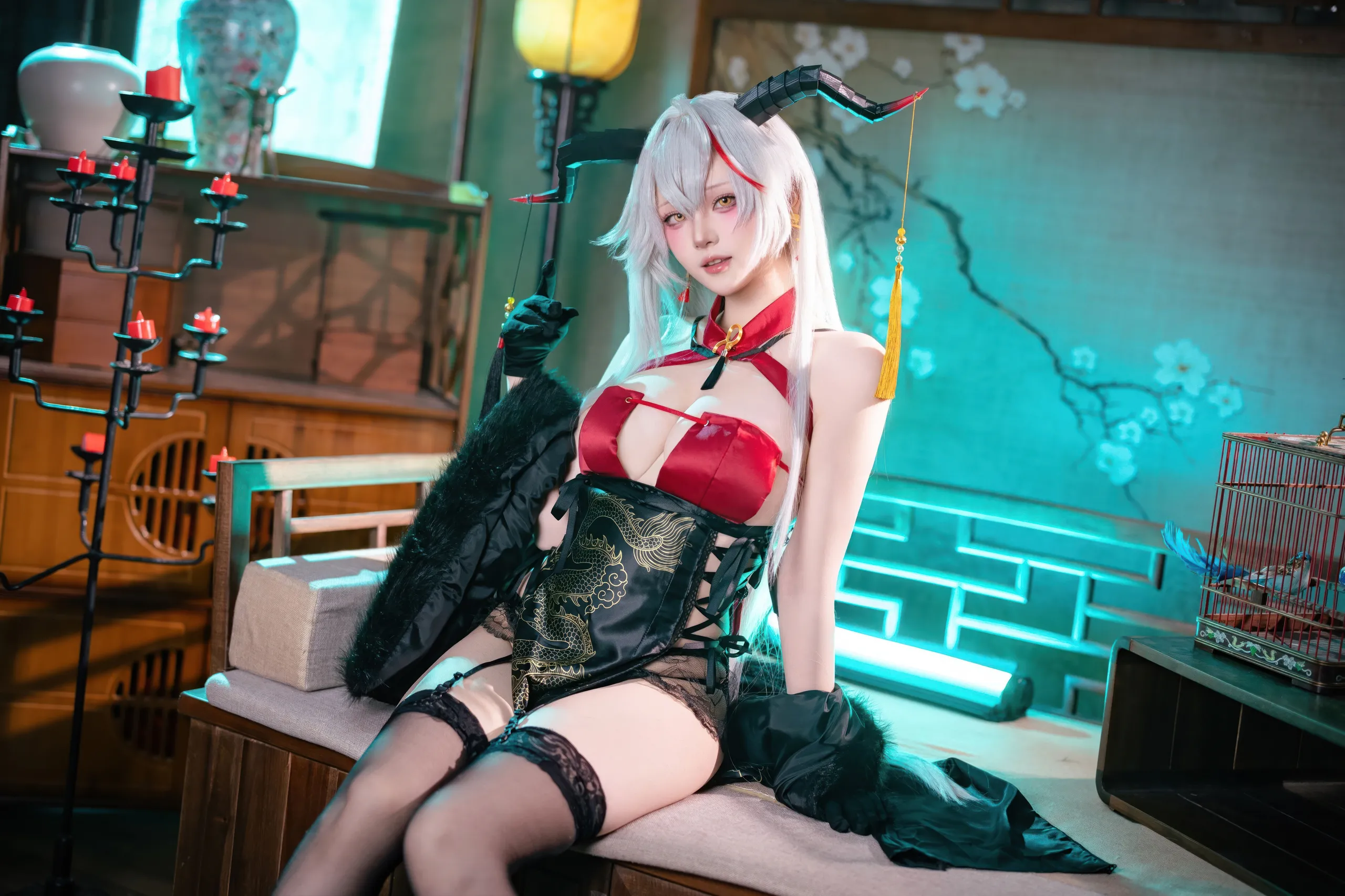 Đọc truyện hentai Tuyển tập Albums siêu phẩm Cosplay - Chap 1125 - Yukako - Azur Lane Aegir Cheongsam