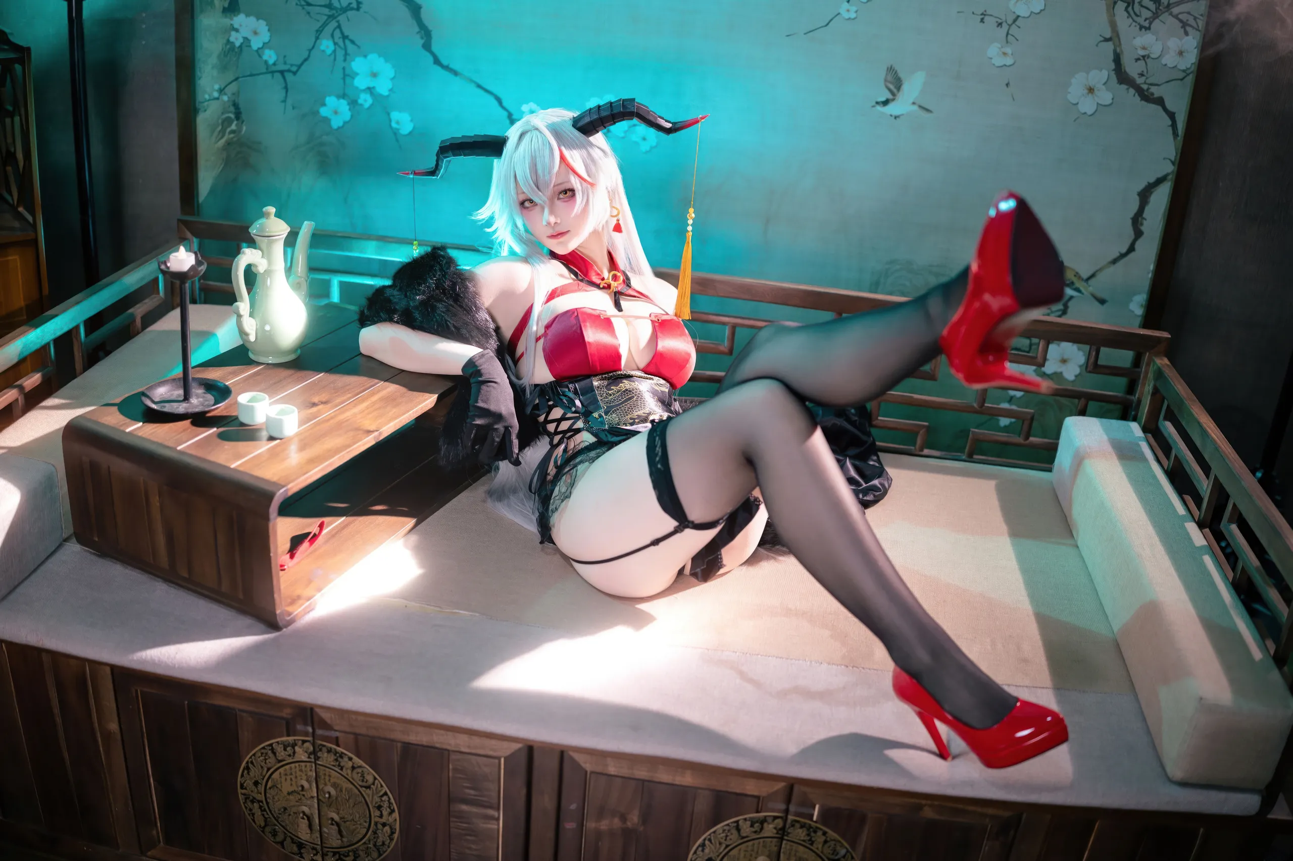 Đọc truyện hentai Tuyển tập Albums siêu phẩm Cosplay - Chap 1125 - Yukako - Azur Lane Aegir Cheongsam