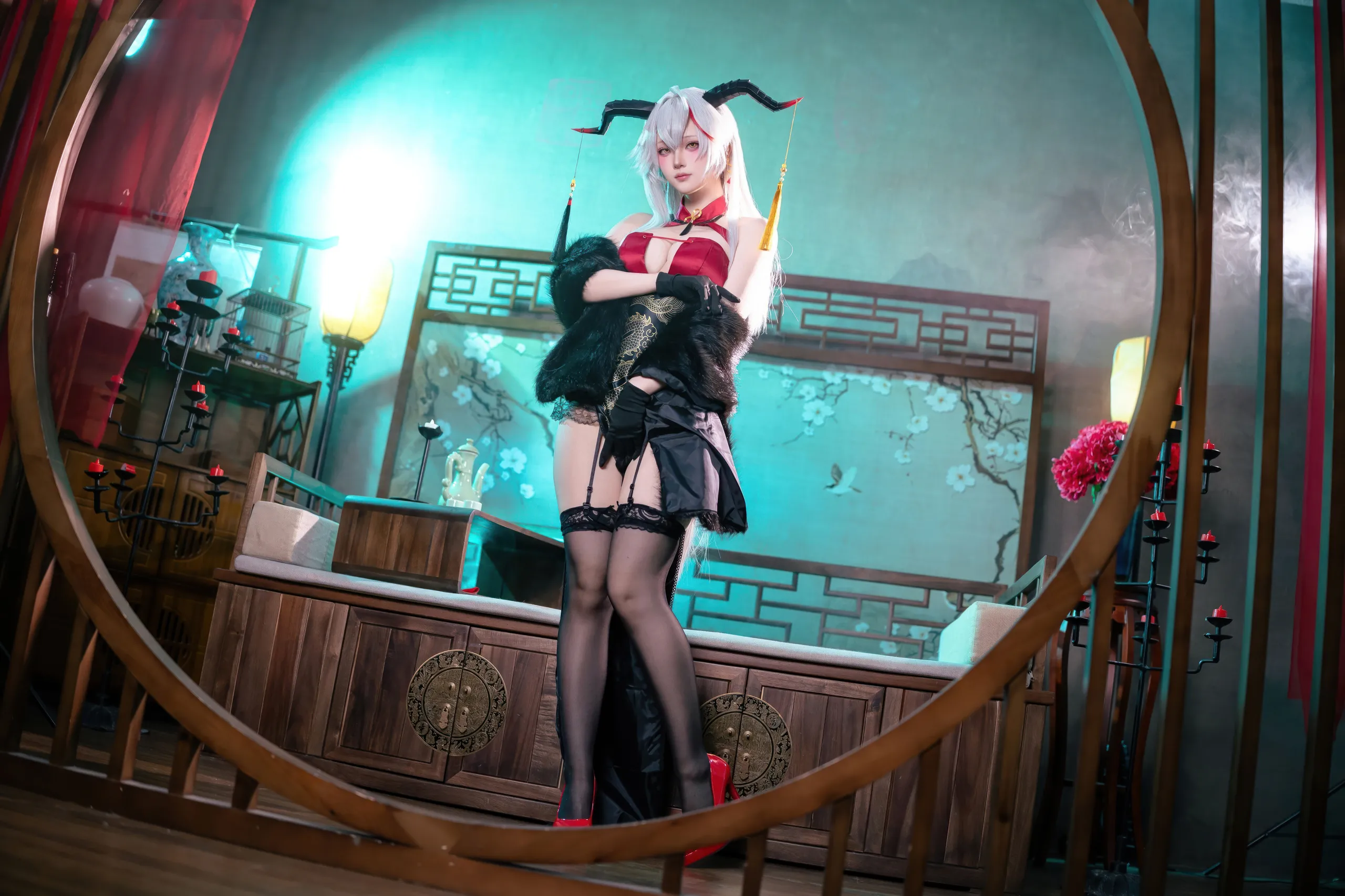 Đọc truyện hentai Tuyển tập Albums siêu phẩm Cosplay - Chap 1125 - Yukako - Azur Lane Aegir Cheongsam