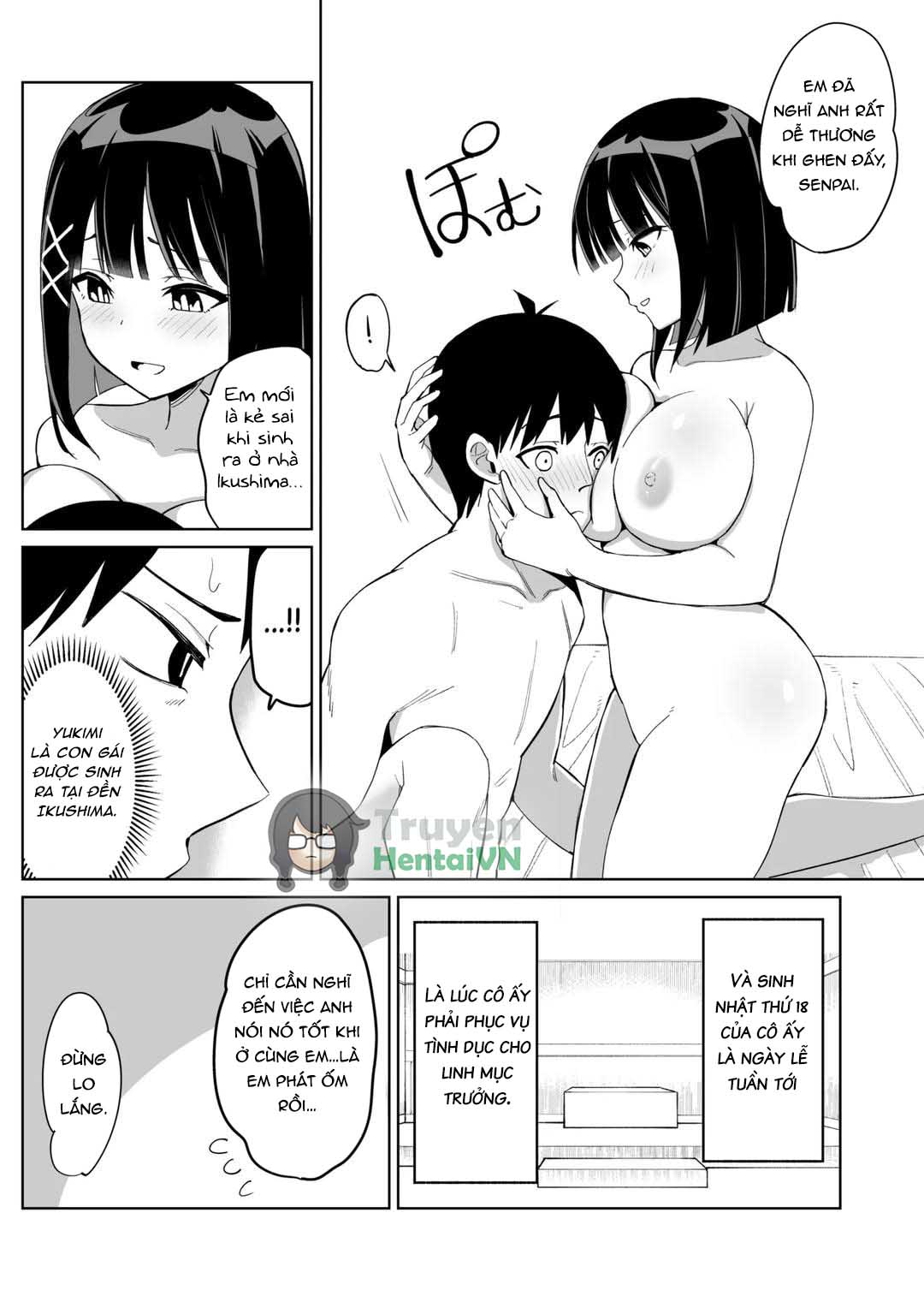 Đọc truyện hentai Kanojo wa Miko toshite Netorare Nakadashi Sareta - Oneshot