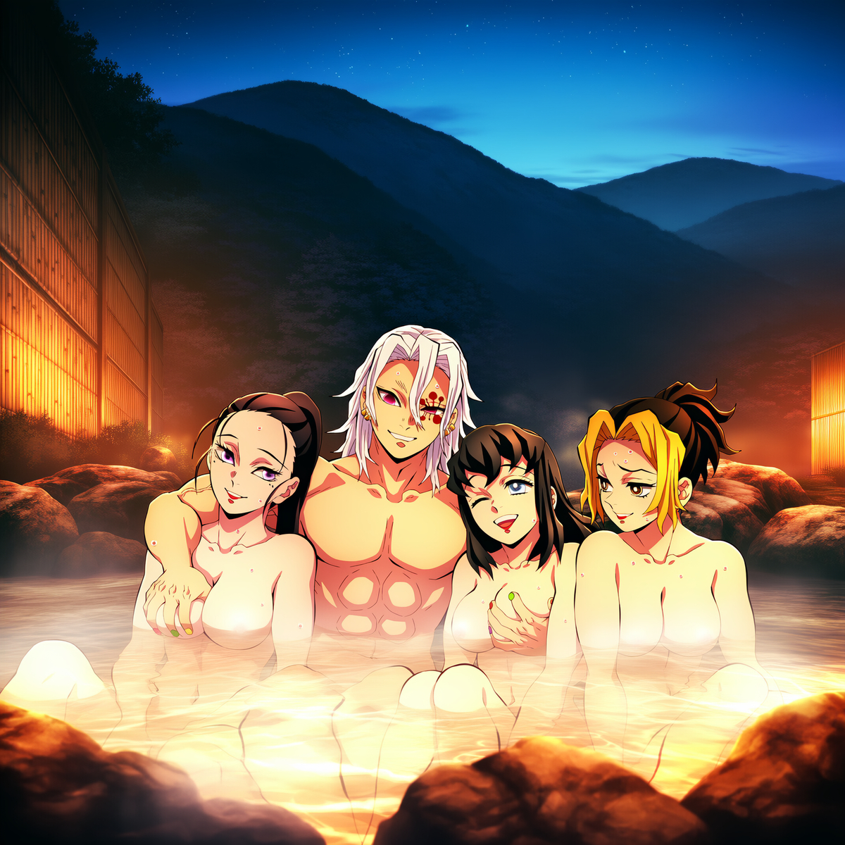 Đọc truyện hentai Tuyển tập Albums Art hentai - Chap 499 - UMARU & amp Wife's Hot Springs