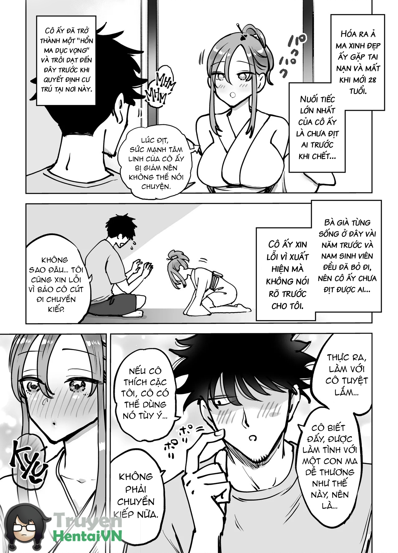 Đọc truyện hentai Seiyoku Tsuyo Sugi Naga Chichi Yuurei-chan ni Shinu Sunzen Made Shiboritora Reru Hanashi - Oneshot