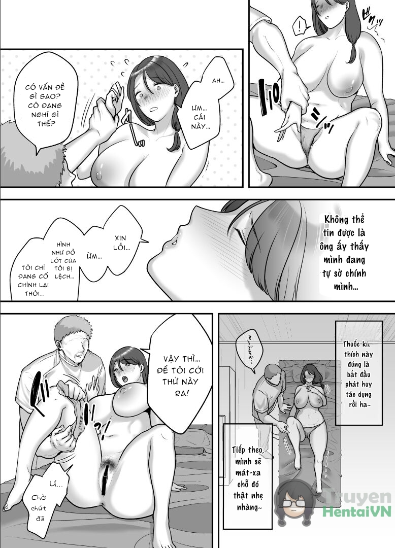 Đọc truyện hentai Less na Hitozuma ga Akutoku Massage ni Hamaru Riyuu Oneshot