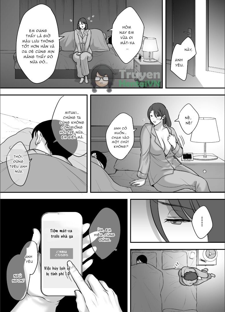 Đọc truyện hentai Less na Hitozuma ga Akutoku Massage ni Hamaru Riyuu Oneshot