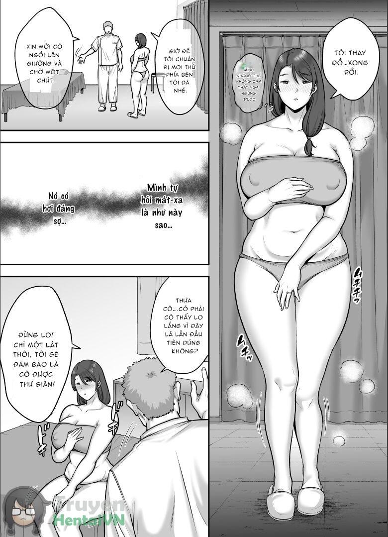 Đọc truyện hentai Less na Hitozuma ga Akutoku Massage ni Hamaru Riyuu Oneshot