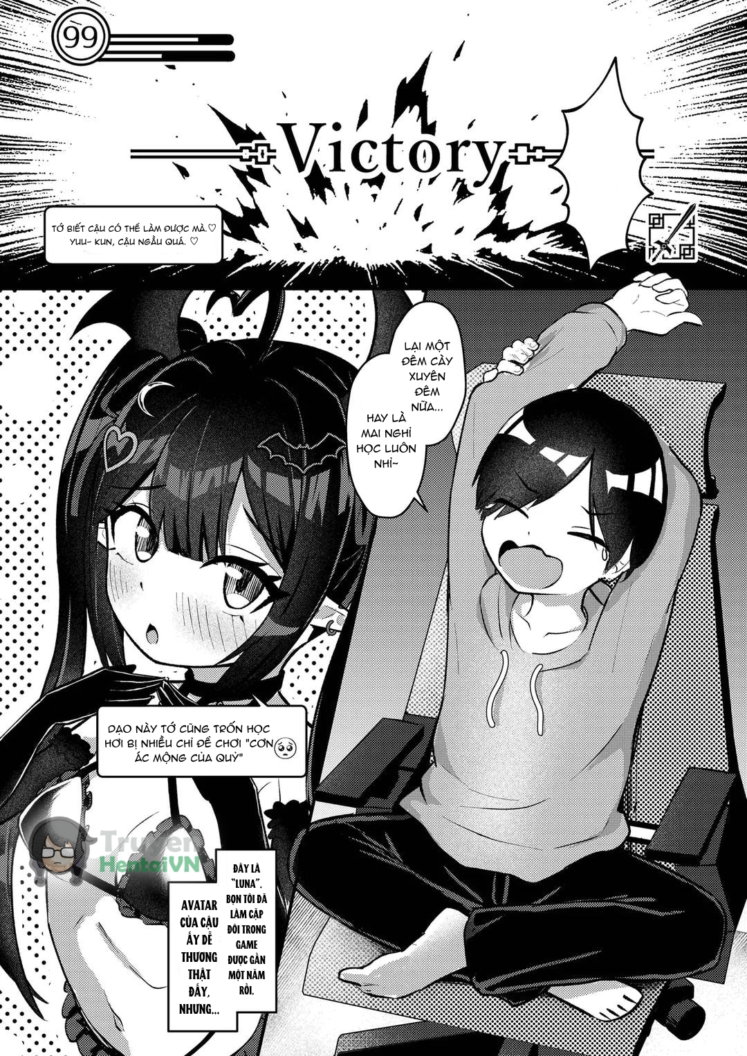 Đọc truyện hentai Hinekure Doutei ga Off-kai Ittara Succubus ni Ochinchin Propose Shichatta Hanashi - Oneshot