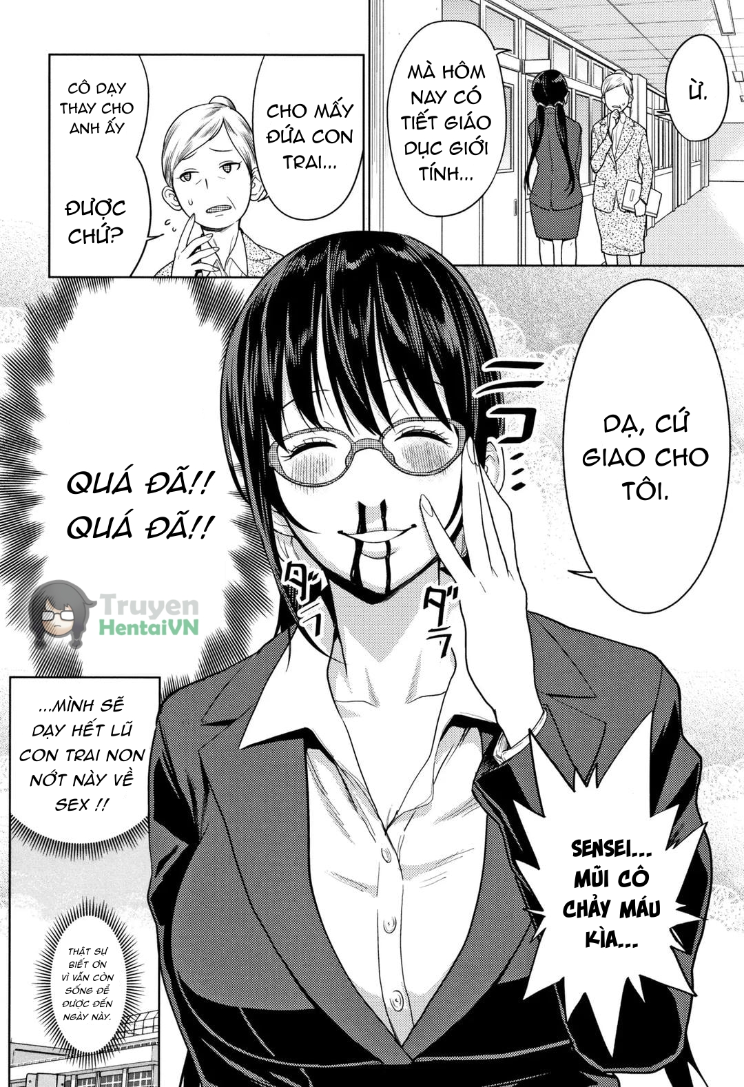 Đọc truyện hentai Yarisugi Seikyouiku! ~Hentai Onna Kyoushi Kikiippatsu~ Oneshot