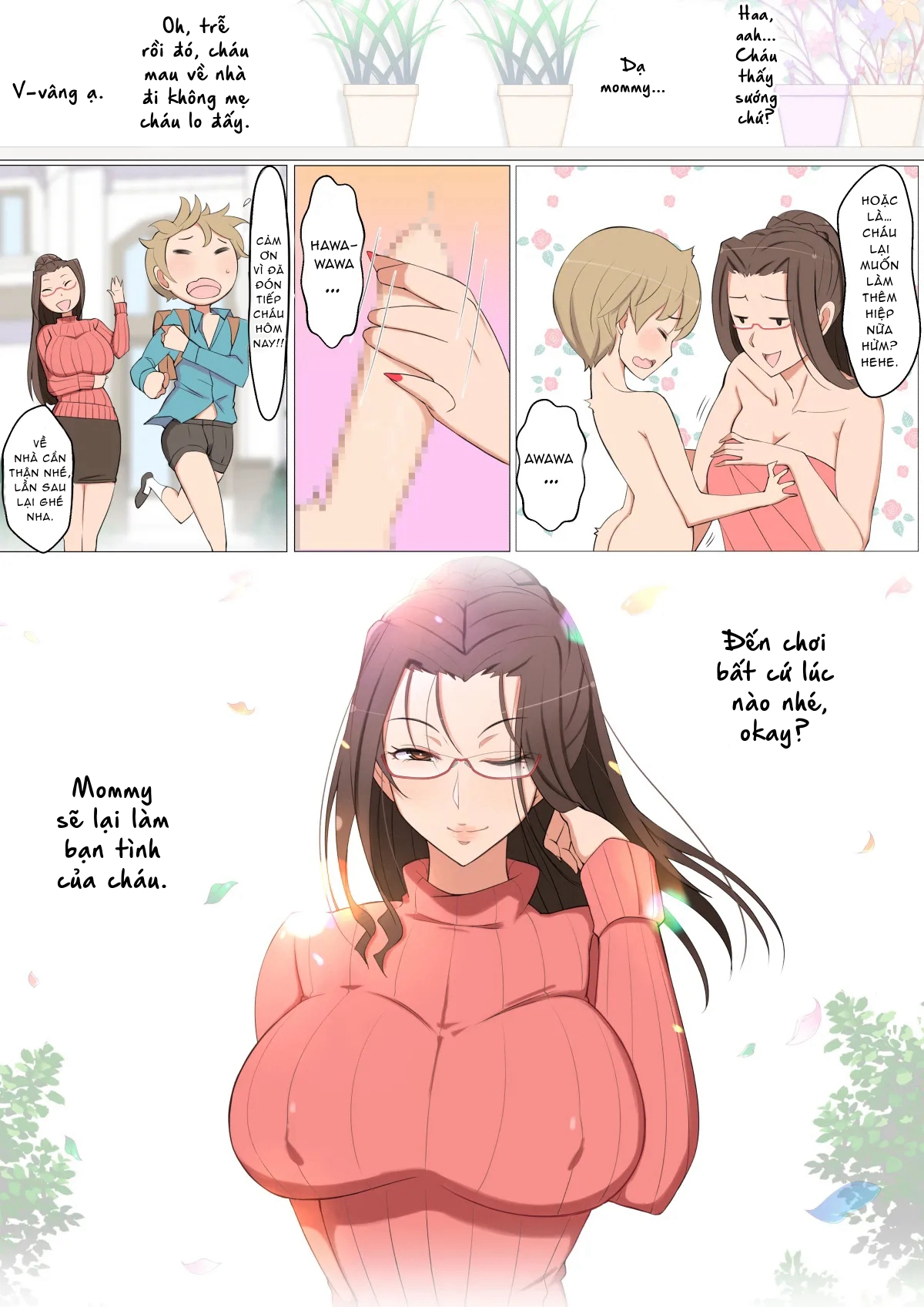Đọc truyện hentai Jun-kun to Tomodachi no Mama Echiechi Daisakusen - Oneshot